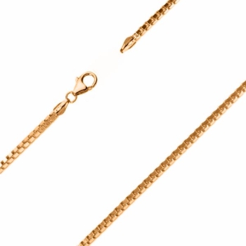 Collier Kette 1mm Venezianer rose vergoldet Silber 925 50cm