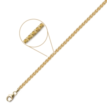 Collier Zopfkette 2,1mm 14Kt 585 GOLD 45cm