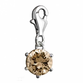 Anhänger Charm 925 Silber Zirkonia Champagner