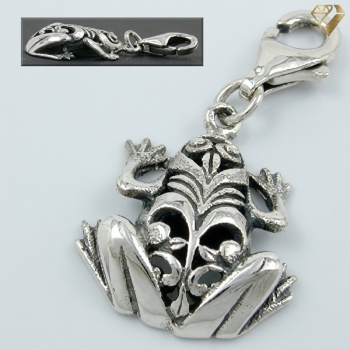 Preview: Anhänger, Charm, Frosch, Silber 925