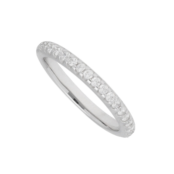 Ring Memoire 2,3mm Zirkonia 925 Silber Gr.52