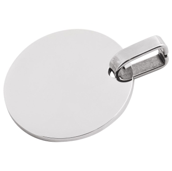 Anhänger Gravurplatte rund 25mm Edelstahl