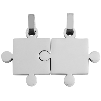 Anhänger Freundschaftsanhänger Puzzleteile Edelstahl