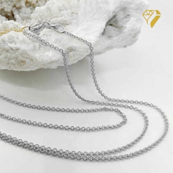 Collier Anker rund 1,1mm 14Kt 585 WEISSGOLD 40cm