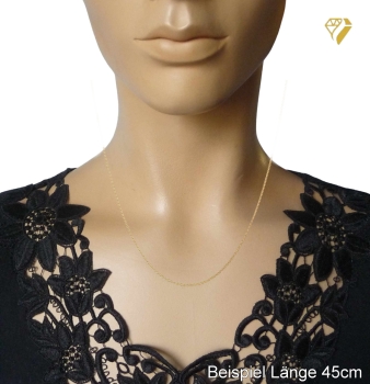 Kette Collier 0,7mm dünne Ankerkette 14Kt 585 GOLD 45cm