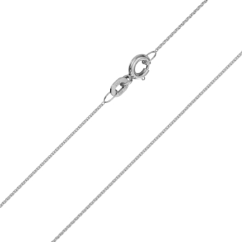 Preview: Kette Collier 0,7mm dünne Ankerkette 14Kt 585 WEISSGOLD 40cm