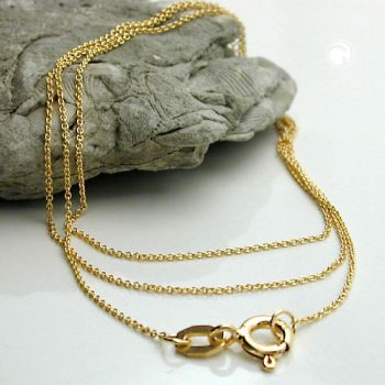 Kette 0,7mm dünne Ankerkette 9Kt GOLD 38cm