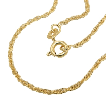 Kette 1,6mm Doppelanker gedreht Kordelkette 9Kt GOLD 45cm