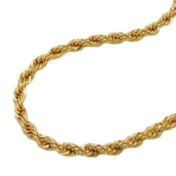 Armband 2mm Kordelkette 9Kt GOLD 19cm