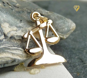 Anhänger Sternzeichen Waage 14Kt 585 GOLD