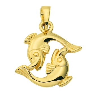 Anhänger Sternzeichen Fische 14Kt 585 GOLD