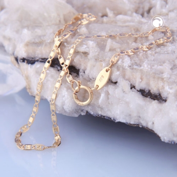 Kette 1,5mm Collier Fantasiekette 9Kt GOLD 45cm