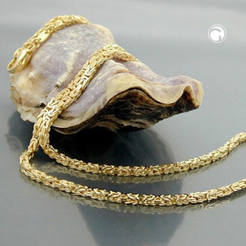 Königskette 2x2mm vierkant glänzend 8Kt GOLD 60cm