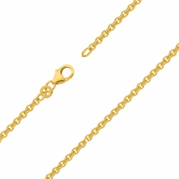 Collier Kette Anker rund 1,9mm 14Kt 585 GOLD 42cm