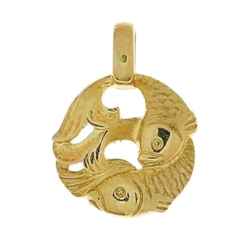 Anhänger Sternzeichen 17,6mm Fische 14Kt 585 GOLD