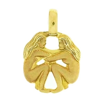 Anhänger Sternzeichen 17,6mm Zwillinge 14Kt 585 GOLD