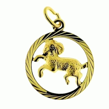 Anhänger Sternzeichen 18mm Widder 14Kt 585 GOLD