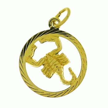 Anhänger Sternzeichen 18mm Skorpion 14Kt 585 GOLD