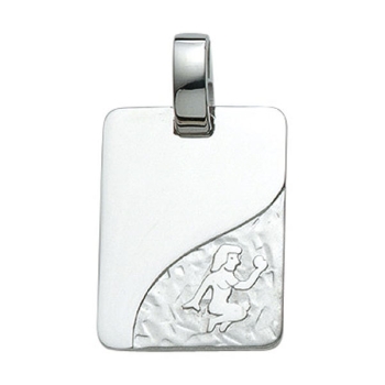 Anhänger Gravurplatte 13x18mm Sternzeichen Jungfrau 925 Silber