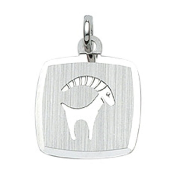 Anhänger Sternzeichen Steinbock eckig 11x11mm Silber 925