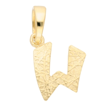 Anhänger Buchstabe Gold W