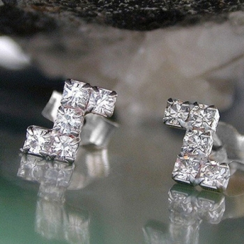 Ohrstecker Z Strass 925 Silber