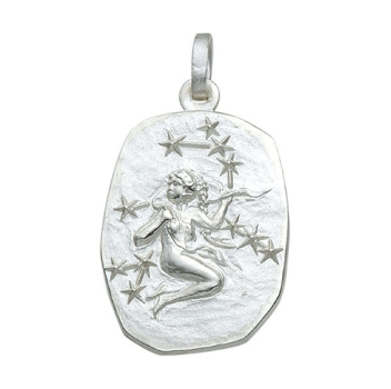 Anhänger Sternzeichen Jungfrau Relief 18x23mm Silber 925