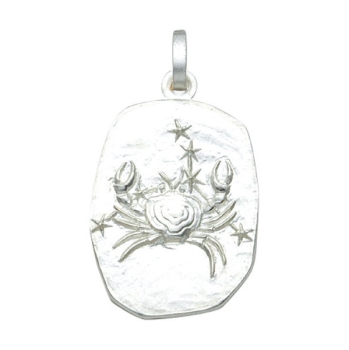Anhänger Sternzeichen Krebs Relief 18x23mm Silber 925
