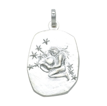 Anhänger Sternzeichen Wassermann Relief 18x23mm Silber 925