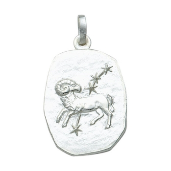 Anhänger Sternzeichen Widder Relief 18x23mm Silber 925