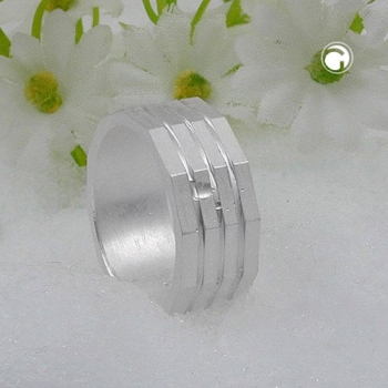 Ring Gr. 54 kantig 3 Linien 925 Silber