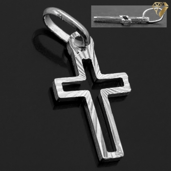 Preview: Anhänger Kreuz diamantiert Silber 925