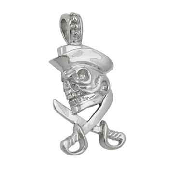 Anhänger Totenkopf Piratenhut 925 Silber