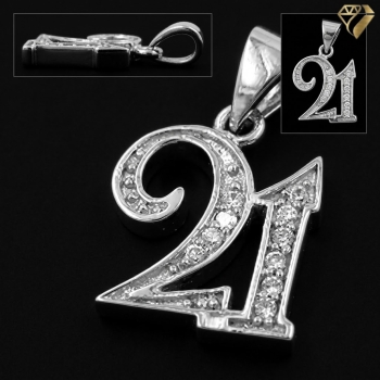 Preview: Anhänger 21 Zirkonias Silber 925