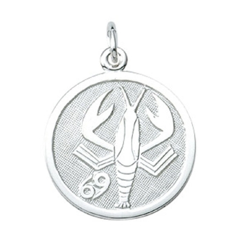 Anhänger Sternzeichen Krebs rund 16mm Silber 925