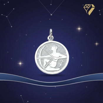 Preview: Anhänger Sternzeichen Schütze rund 16mm Silber 925