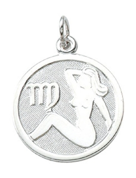 Anhänger Sternzeichen Jungfrau rund 16mm Silber 925