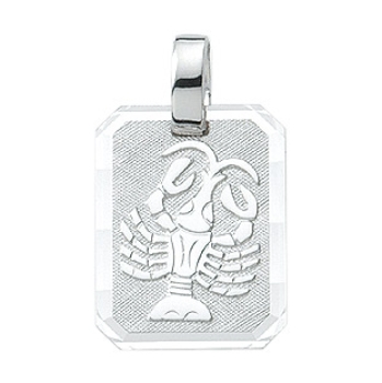 Anhänger Sternzeichen Krebs eckig 12x15mm Silber 925