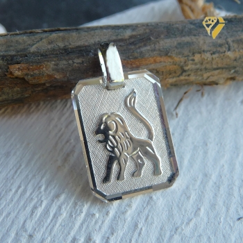 Anhänger Sternzeichen Löwe eckig 12x15mm Silber 925