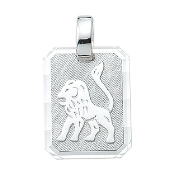Anhänger Sternzeichen Löwe eckig 12x15mm Silber 925