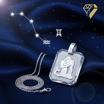 Preview: Anhänger Sternzeichen Wassermann silber