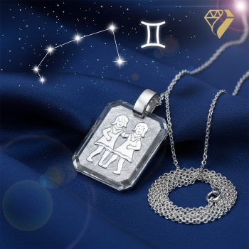 Preview: Anhänger Sternzeichen Zwilling silber