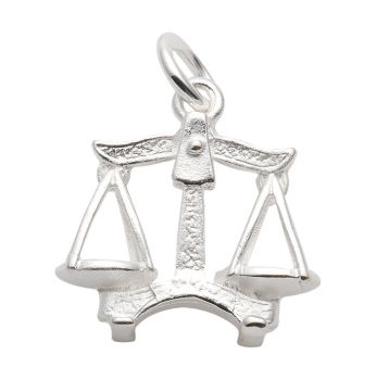 Anhänger Sternzeichen Waage plastisch 22x17mm Silber 925
