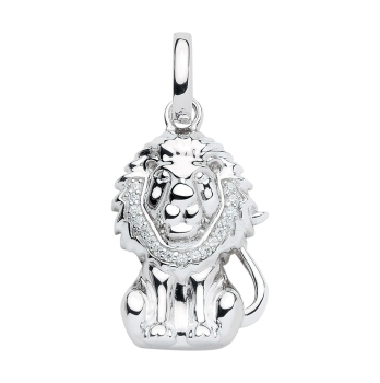 Anhänger 18x20mm Sternzeichen Löwe 925 Silber Zirkonia
