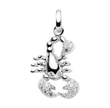Anhänger 18x20mm Sternzeichen Skorpion 925 Silber Zirkonia
