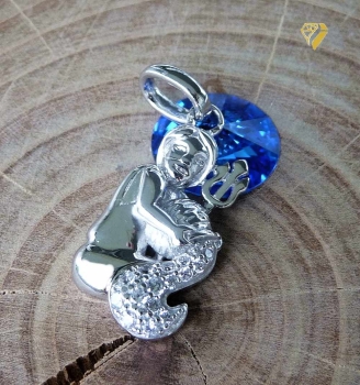 Anhänger Sternzeichen Wassermann 925 Silber Zirkonia