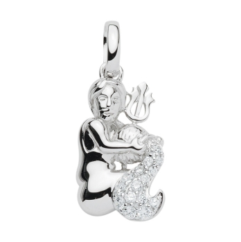 Anhänger 18x20mm Sternzeichen Wassermann 925 Silber Zirkonia