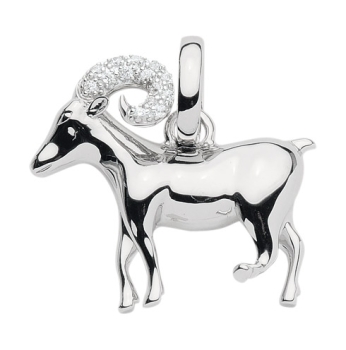 Anhänger 18x20mm Sternzeichen Widder 925 Silber Zirkonia