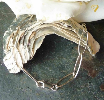 Armband Anker oval Silber 925, vergoldet, rosé vergoldet 17-19cm