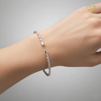 Preview: Armspange 3mm Kordel 925 Silber